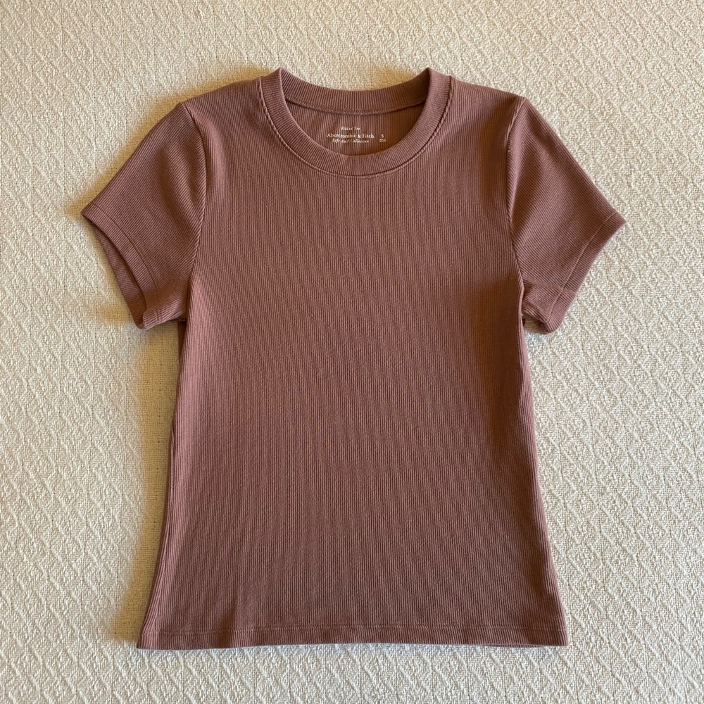 Abercrombie Short-Sleeve Slim Ribbed Crew Tee
